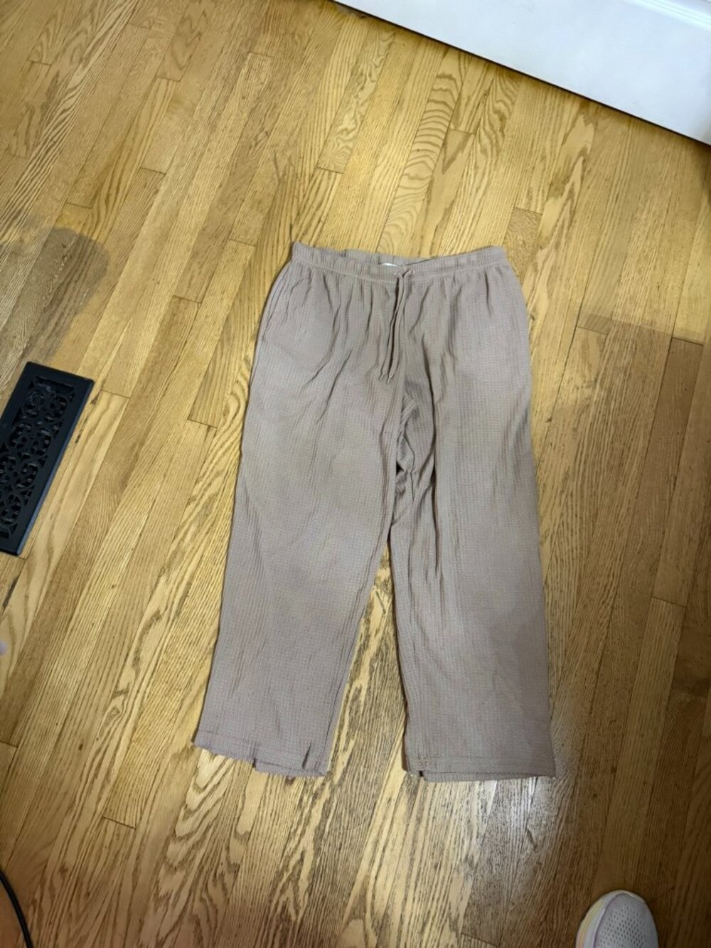Alexander Del Rossa Waffle Knit Pajama Pants